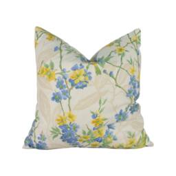 Sanderson - Birdsong Blue/Yellow Stunning Cushion Cover Throw Pillow Designer Home Decor - thumbnail 1