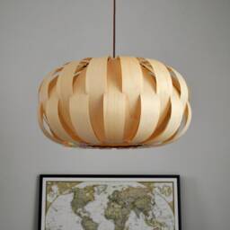 Wood Crown Pendant Light-Maple-Chandelier-Ceiling Light-Lighting-Pendant Light-Rustic Light - thumbnail 2