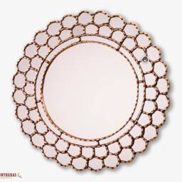 "Peruvian Gold Round Mirror 23.6In ""Cuzco" - thumbnail 2