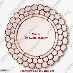 "Peruvian Gold Round Mirror 23.6In ""Cuzco" - thumbnail 4