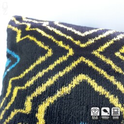 "Traditional Handwoven Silk Velvet Pillow Cover, 16""x24" - thumbnail 2