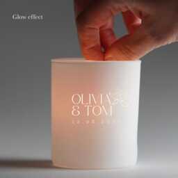 Personalised Wedding Candle - Engraved Soy Wax Favor - Custom Names & Date - thumbnail 3
