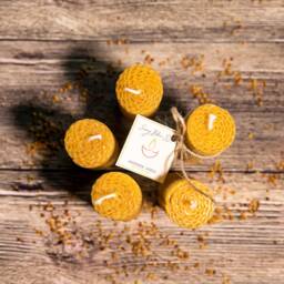 Set Of 5 Beeswax Candles in Box, Hand Rolled Candles, 100% Pure Natural Candle, Eco Friendly Candle Gifts, Gift For Her - thumbnail 2