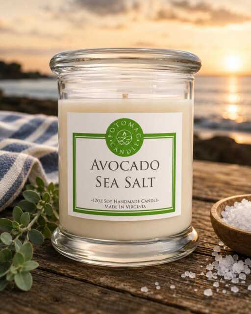 Avocado + Sea Salt 12Oz Soy Candle