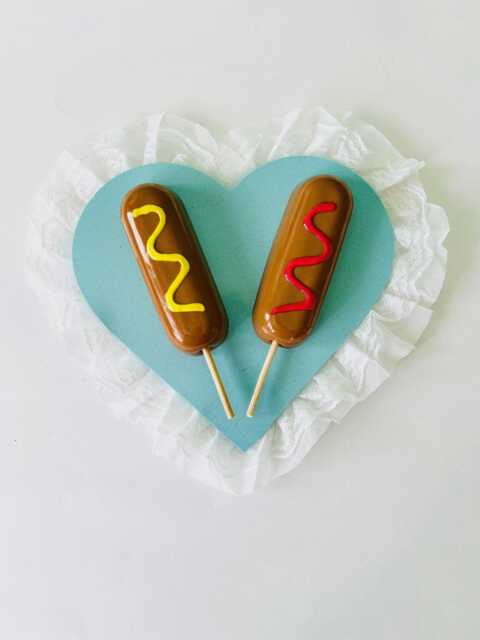 Corn Dog Heart Wall Hanging/Fake Food/ Food D??cor/Kitchen D??cor/Dopamine D??cor/Pop Art/Quirky D??cor/Kitschy Gift Idea/Funky Art/ Art - image 1