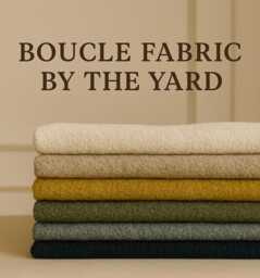 Heavyweight Boucl?? Fabric By The Yard - Textured Upholstery, 100% Polyester - thumbnail 1