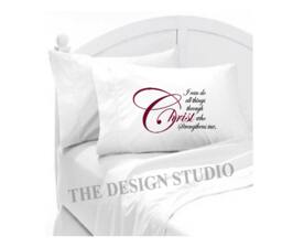 Scripture Pillowcase, I Can Do All Things, Through Christ, Phil. 413