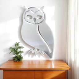 Owl Acrylic Mirror Wall Art Personalized Engraved Decor - thumbnail 4