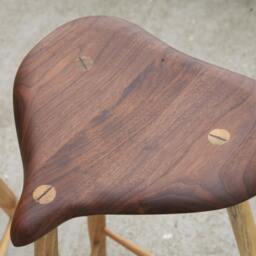 Canadian Walnut Bar Stools Inspired By Esherick - thumbnail 2