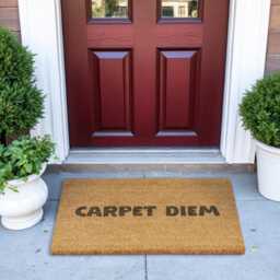 Carpet Diem Doormat Funny Latin Inspired Welcome Mat Humorous Home Entrance Novelty Gift For Friends & Housewarming - thumbnail 3