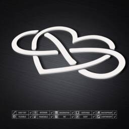 Infinity Heart Wall Art, Infinite Love Charm Decor Polyamory Symbol Sign Home Decoration For Men Or Women - Skuinlo - thumbnail 3