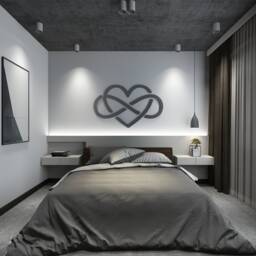 Infinity Heart Wall Art, Infinite Love Charm Decor Polyamory Symbol Sign Home Decoration For Men Or Women - Skuinlo - thumbnail 1
