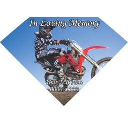 Dirt Bike in Loving Memory Full Color Diamond 002 Custom Vinyl Wall Decal Or Car Sticker - Ilmfullcolordiamond002Et