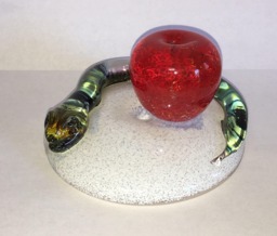 Glass Sculpture - Adam & Eve Temptation Art John Gibbons