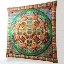 Soft Mandala, Textil Wall Decoration, Ooak Handmade Textile Unique Artwork, Home Decor, Room Hanging, & Living