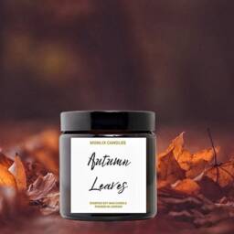 Soy Wax Autumn Scented Candle, Pumpkin Spice, Amber Jar Candle, Autumn Gift, Autumn Home Decor, Fall Candle, Container Candle, Candle Gift For Men - thumbnail 1