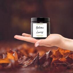 Soy Wax Autumn Scented Candle, Pumpkin Spice, Amber Jar Candle, Autumn Gift, Autumn Home Decor, Fall Candle, Container Candle, Candle Gift For Men - thumbnail 3