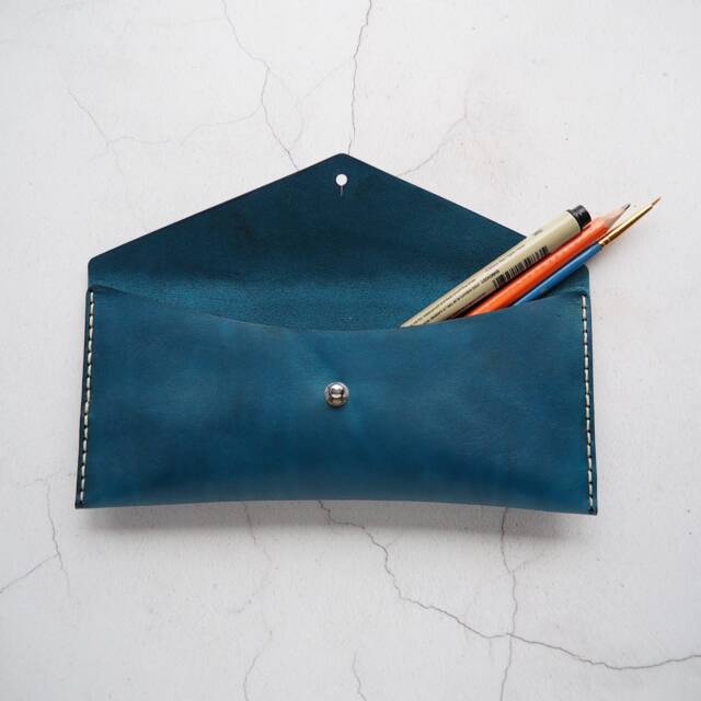 Dyed Leather Pencil Case - image 1