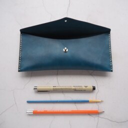 Dyed Leather Pencil Case - thumbnail 2