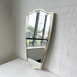 Vintage N.7 Freeform Mirror With A Bevel & Brass Full Frame - thumbnail 2