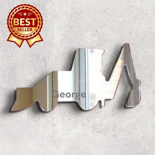 Digger Acrylic Mirror Wall Art Personalized Engraving - image 1