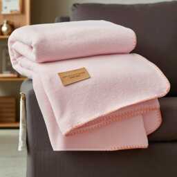 Ultra Soft Warm Lightweight Bed Sofa Throw, Neutral Cozy Home Gift For Her & Himwool Minimalist Blanket, Winter Cover - thumbnail 3
