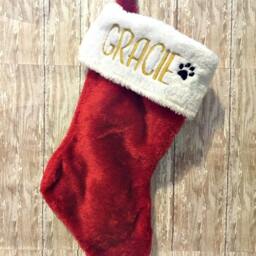Custom Monogrammed Pet Christmas Stocking - thumbnail 3