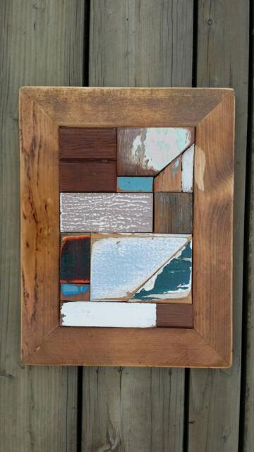 Unique Reclaimed Warm & Colorful Wood Wall Hanging - image 1