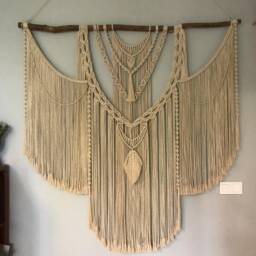 Extra Large Macrame Wall Hanging With Tassels, Boho Home Decor - thumbnail 2