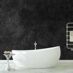 Wallpaper, Black Concrete Texture Wall Mural, Elegant Flat Art, Peel & Stick - thumbnail 3