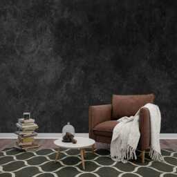 Wallpaper, Black Concrete Texture Wall Mural, Elegant Flat Art, Peel & Stick - thumbnail 2