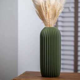 Olive Green Vase Earthy Colours Home Decor, Living Room Ornament, Shelf Or Media Wall - thumbnail 2