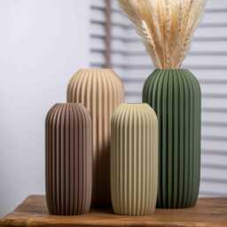 Olive Green Vase Earthy Colours Home Decor, Living Room Ornament, Shelf Or Media Wall - thumbnail 3