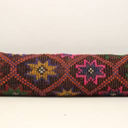 Handmade Kilim Lumbar Pillow Cover, King Size 12x48 - thumbnail 2