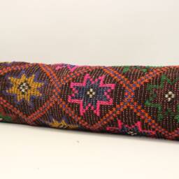 Handmade Kilim Lumbar Pillow Cover, King Size 12x48 - thumbnail 3