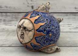Unique Ceramic Sun Face Sculpture, Home Decor By Vladimir Butcanov - thumbnail 1