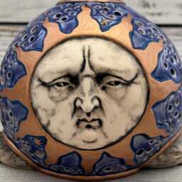Unique Ceramic Sun Face Sculpture, Home Decor By Vladimir Butcanov - thumbnail 4