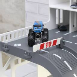 Personalized Wooden Toy Car Garage, Storage Display Shelf, Kids Gift - thumbnail 2