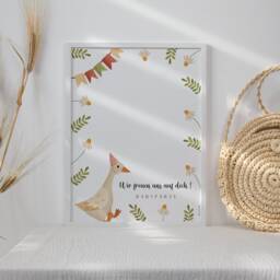 Baby Shower Guest Book Goose Poster Fingerprint - Decoration Keepsake - thumbnail 3