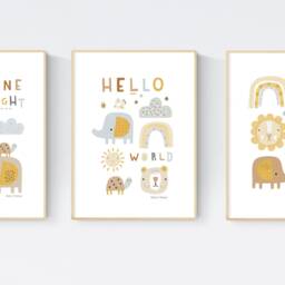 Neutral Baby Nursery - Wall Art Prints Children's Nursery - thumbnail 3