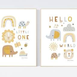 Neutral Baby Nursery - Wall Art Prints Children's Nursery - thumbnail 2