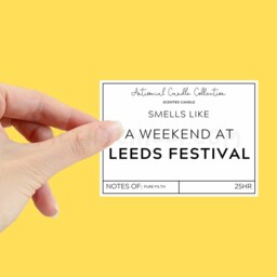 Smells Like A Weekend At Leeds Festival, Funny Candle Label, Birthday Gift For Him, Joke Friend, Travel Gifts Her, ??? - thumbnail 2