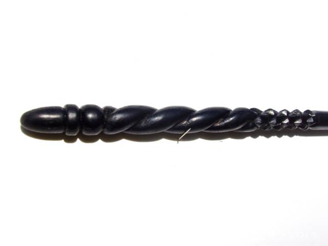 Black Spiral Wand Hand Carved in Walnut Wood/Walnut Wood/ Real Wand/ Magic Wood Handmade Wand/Hand-Carved/ - image 1