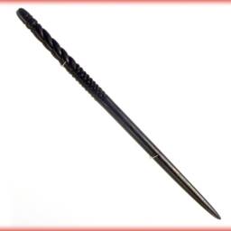 Black Spiral Wand Hand Carved in Walnut Wood/Walnut Wood/ Real Wand/ Magic Wood Handmade Wand/Hand-Carved/ - thumbnail 2