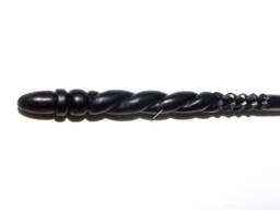 Black Spiral Wand Hand Carved in Walnut Wood/Walnut Wood/ Real Wand/ Magic Wood Handmade Wand/Hand-Carved/