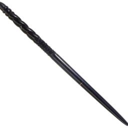 Black Spiral Wand Hand Carved in Walnut Wood/Walnut Wood/ Real Wand/ Magic Wood Handmade Wand/Hand-Carved/ - thumbnail 4