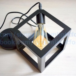 Iron Cube Pendant Light Fixture Hanging Cube Vintage Industrial Chandelier Light Modern Lighting Kitchen Aged Iron - thumbnail 2