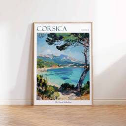 Corsica Travel Poster Mediterranean Sea Wall Art - thumbnail 3