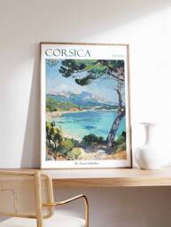Corsica Travel Poster Mediterranean Sea Wall Art - thumbnail 1