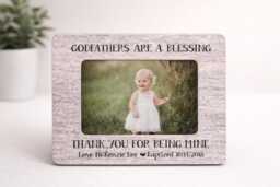 Godfather Baptism First Communion Frame For Gift Idea Godparent Picture Keepsake Religious Ceremony Special - thumbnail 1